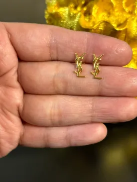 18K Gold Y Earrings