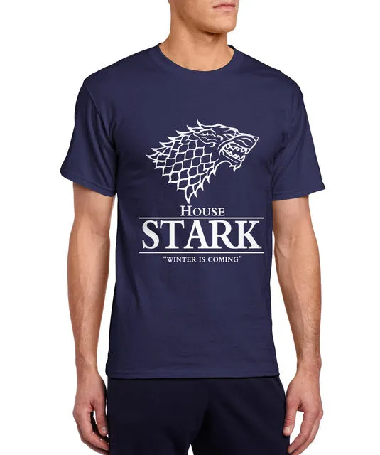 2017 Men  T Shirt House Stark Winter Is Coming printed summer style tees Male harajuku top fitness brand clothing