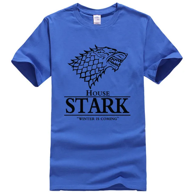 2017 Men  T Shirt House Stark Winter Is Coming printed summer style tees Male harajuku top fitness brand clothing