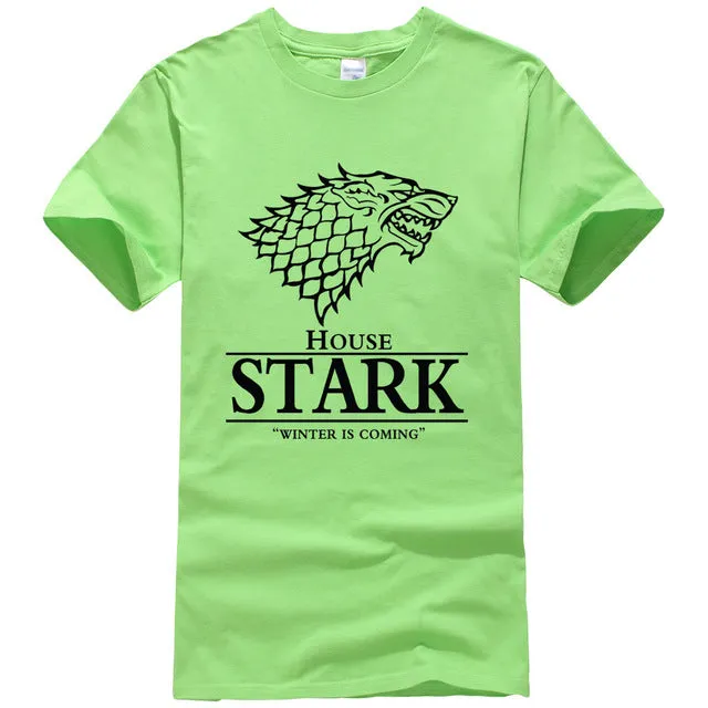 2017 Men  T Shirt House Stark Winter Is Coming printed summer style tees Male harajuku top fitness brand clothing