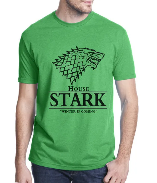 2017 Men  T Shirt House Stark Winter Is Coming printed summer style tees Male harajuku top fitness brand clothing