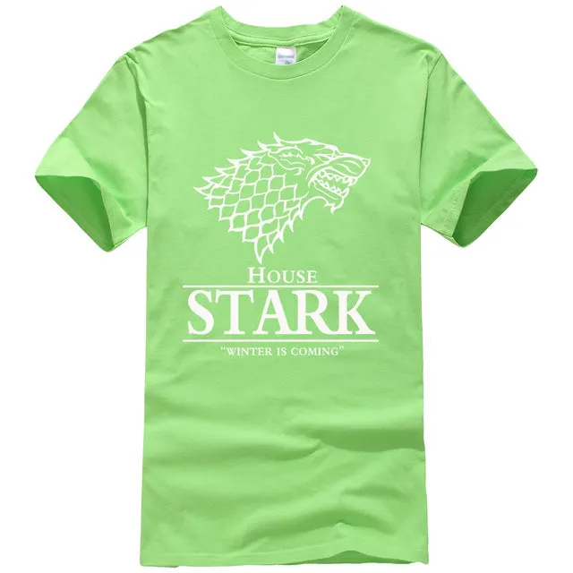 2017 Men  T Shirt House Stark Winter Is Coming printed summer style tees Male harajuku top fitness brand clothing