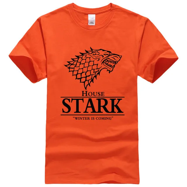 2017 Men  T Shirt House Stark Winter Is Coming printed summer style tees Male harajuku top fitness brand clothing