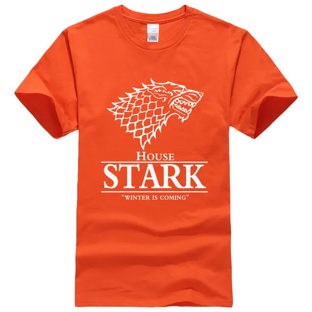 2017 Men  T Shirt House Stark Winter Is Coming printed summer style tees Male harajuku top fitness brand clothing