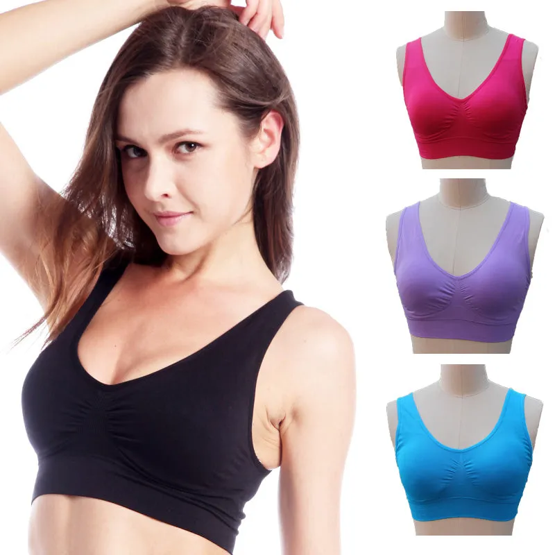 3pcs/set Hot Genie Leisure Bra  Removable Pad Double  Layer Ahh Body Shaper Push Up Vest No box