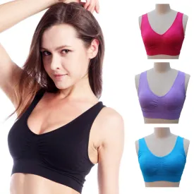 3pcs/set Hot Genie Leisure Bra  Removable Pad Double  Layer Ahh Body Shaper Push Up Vest No box