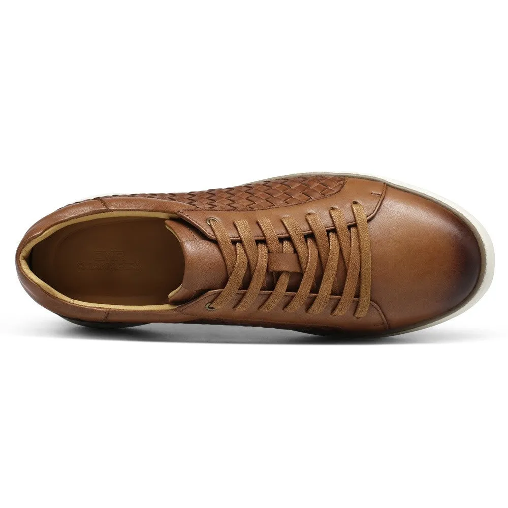 6 CM / 2.36 Inches CMR CHAMARIPA Brown Leather Elevator Shoes - Men's Casual Height Boosting Shoes