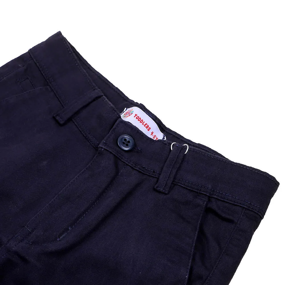 All For Fall Cotton Pant For Boys - Navy Blue