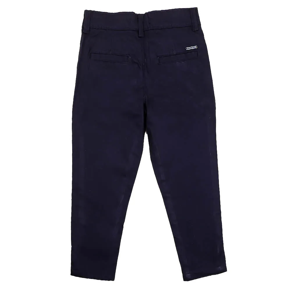 All For Fall Cotton Pant For Boys - Navy Blue