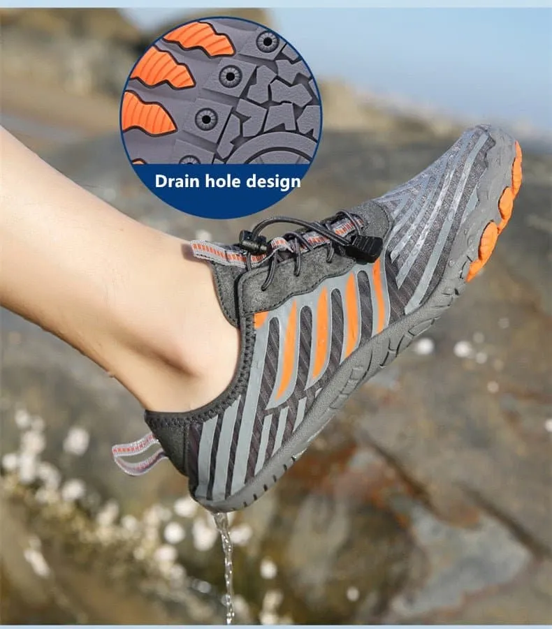 Aqua Sneakers: Stylish Water Shoes with Breathable Fabric and Quick-Drying Feature