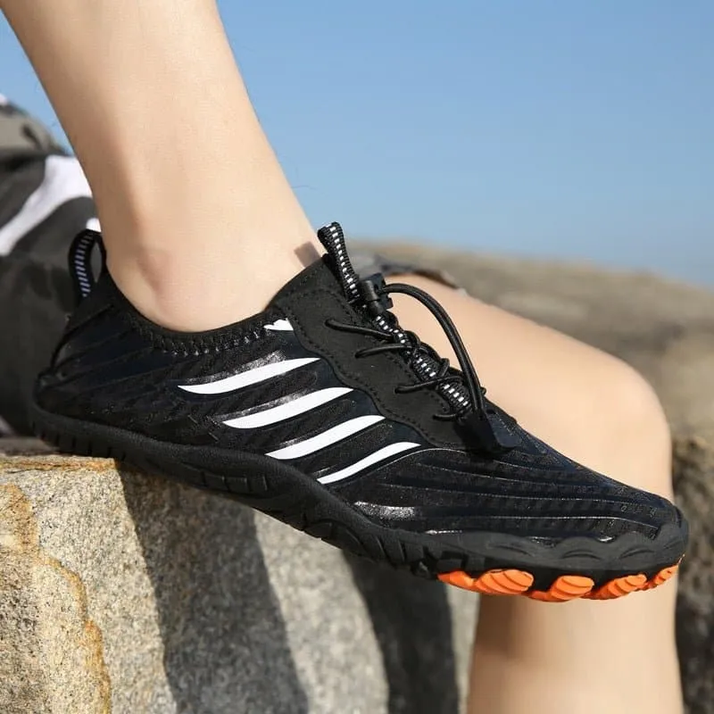 Aqua Sneakers: Stylish Water Shoes with Breathable Fabric and Quick-Drying Feature