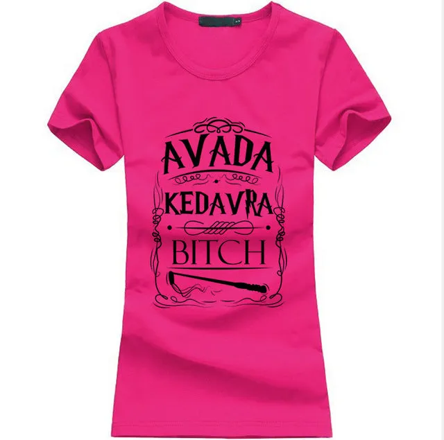 Avada Kedavra Homme letter print women t-shirt fashion harajuku cotton tee shirt femme 2017 summer brand funny punk tops