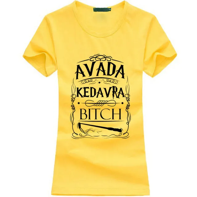 Avada Kedavra Homme letter print women t-shirt fashion harajuku cotton tee shirt femme 2017 summer brand funny punk tops