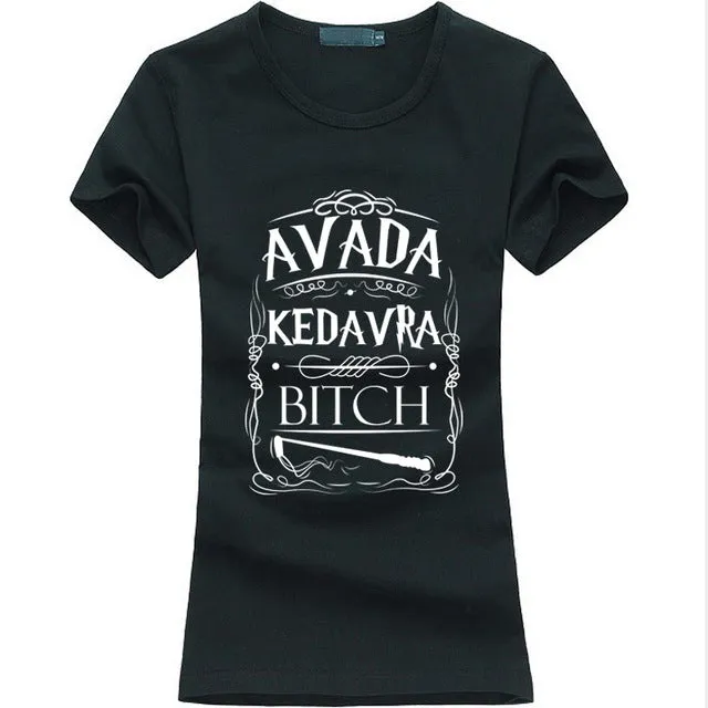 Avada Kedavra Homme letter print women t-shirt fashion harajuku cotton tee shirt femme 2017 summer brand funny punk tops