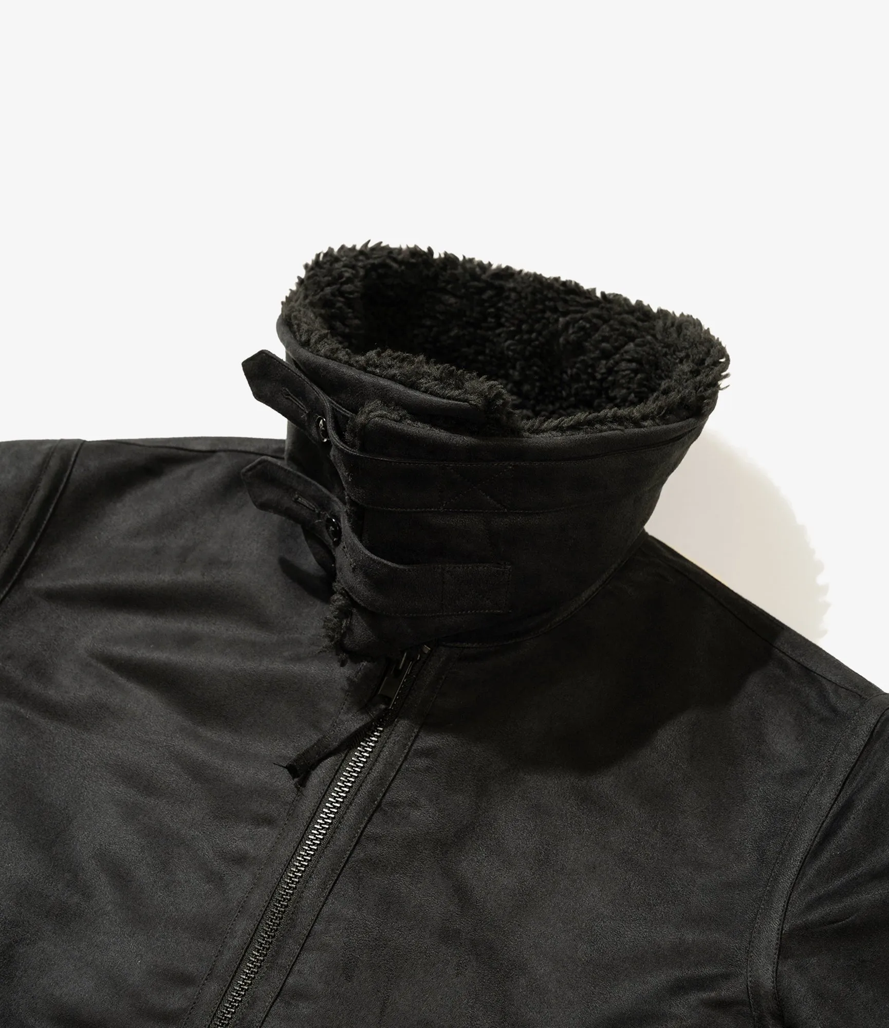 B3 Jacket – Black Polyester Fake Suede