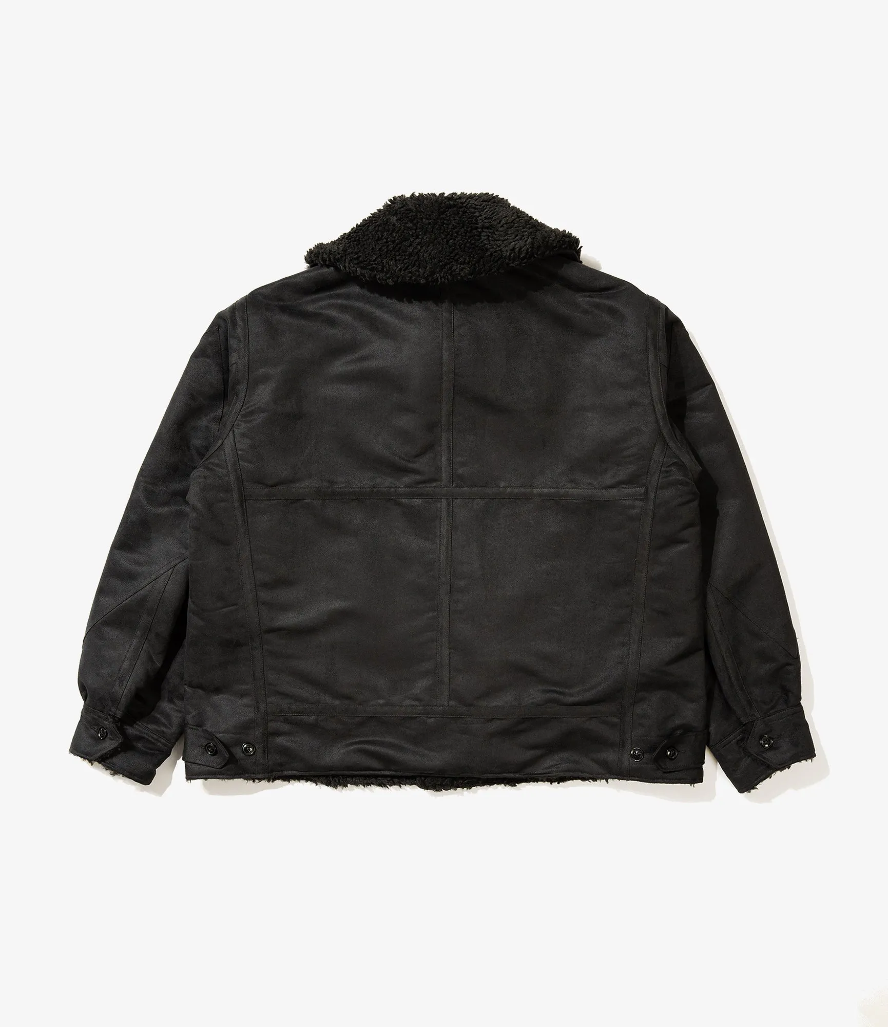 B3 Jacket – Black Polyester Fake Suede