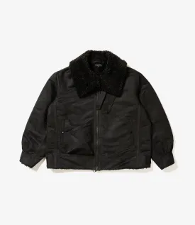 B3 Jacket – Black Polyester Fake Suede