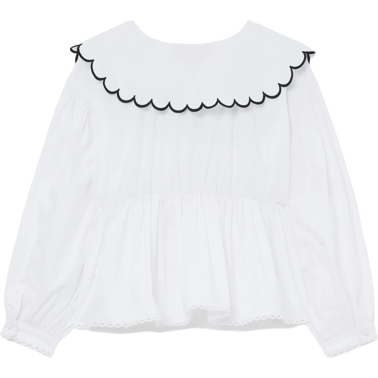 BAPY LACE COLLAR TOP LADIES