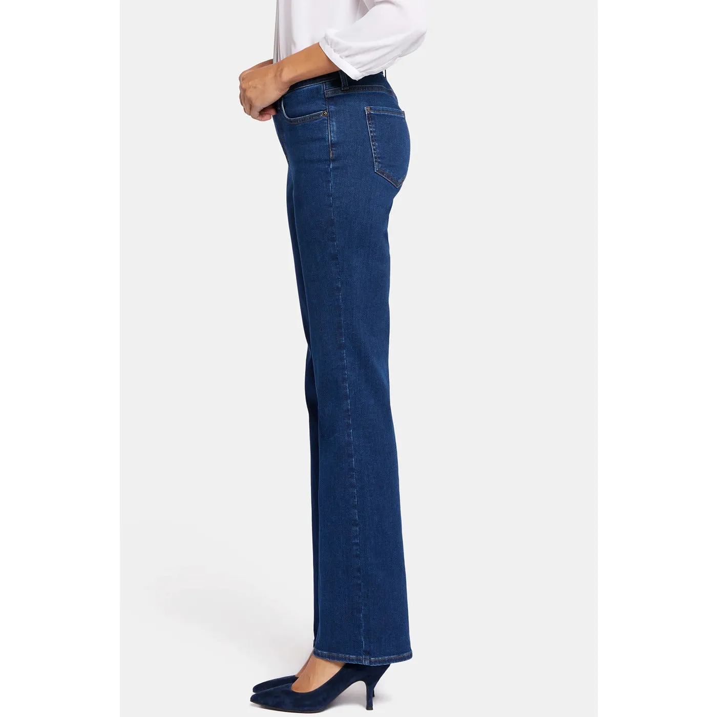 Blue Petite Slim Flare Jeans