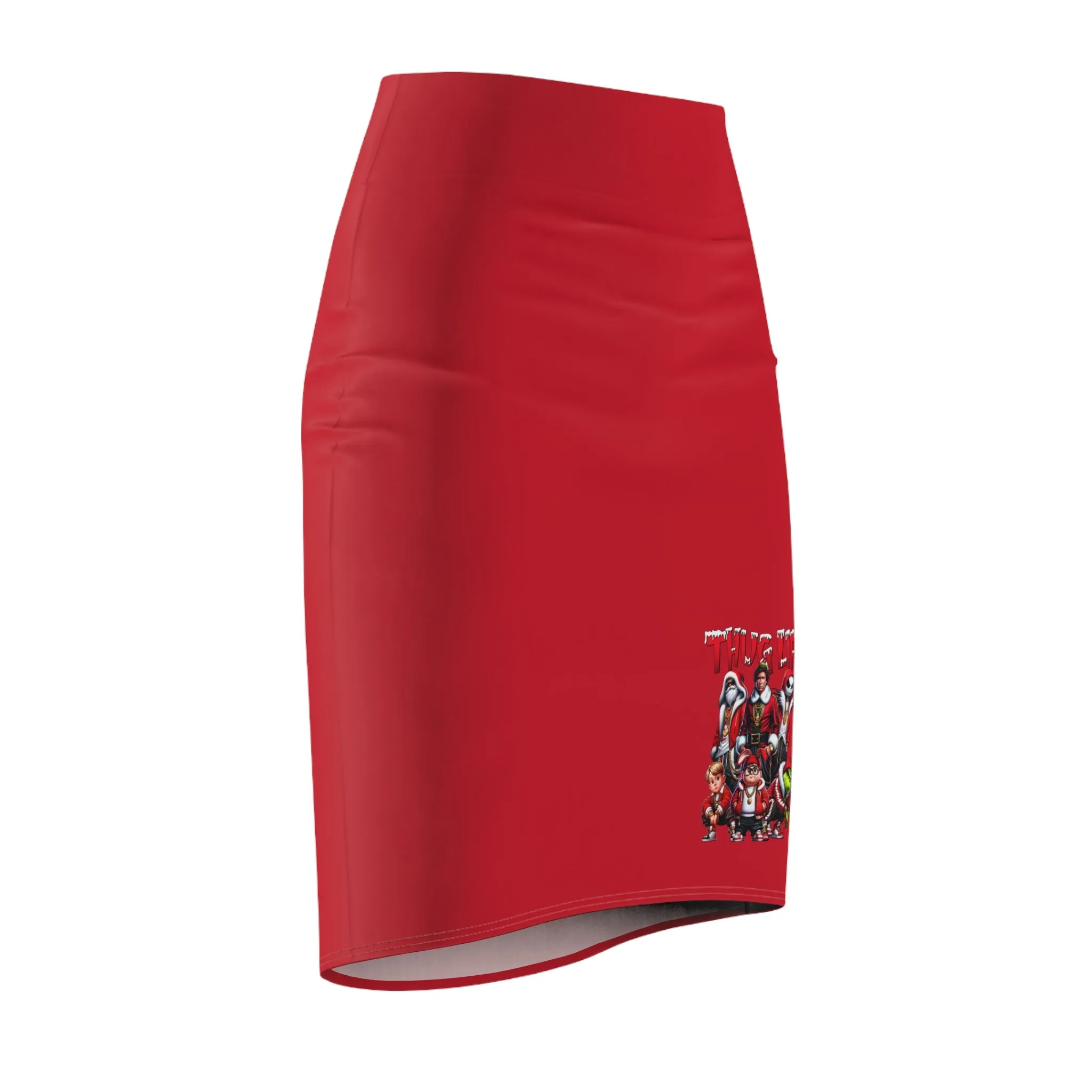 Bold Cartoon Graphic Women's Pencil Skirt - Fun & Stylish Statement Piece