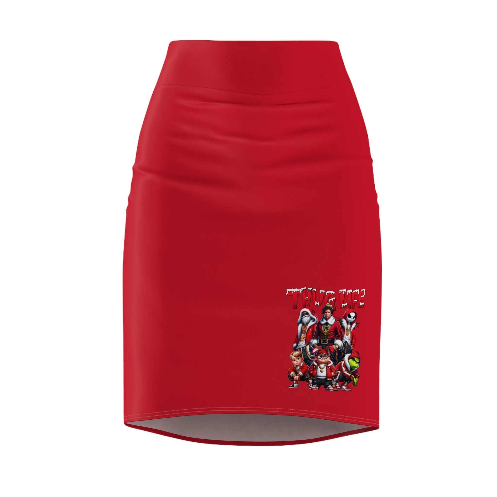 Bold Cartoon Graphic Women's Pencil Skirt - Fun & Stylish Statement Piece