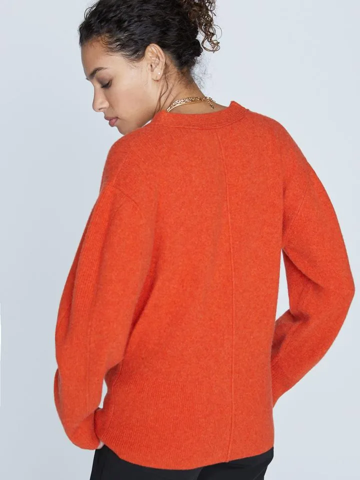 Brochu Walker - Mason Cardigan in Atomic Orange