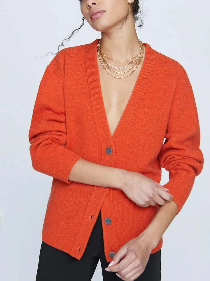 Brochu Walker - Mason Cardigan in Atomic Orange