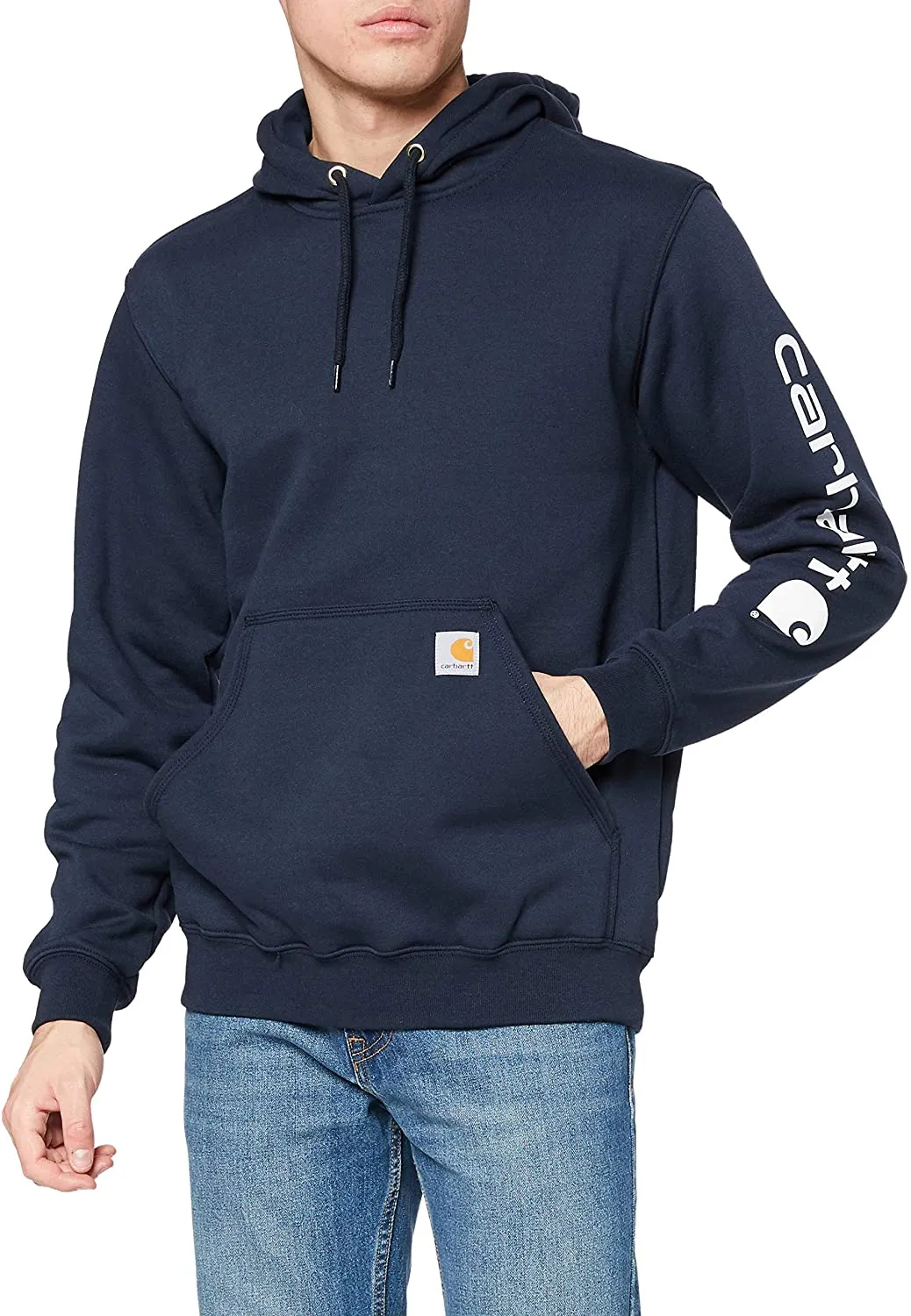 Carhartt Men's Midweight Sleeve Logo Hooded Sweatshirt