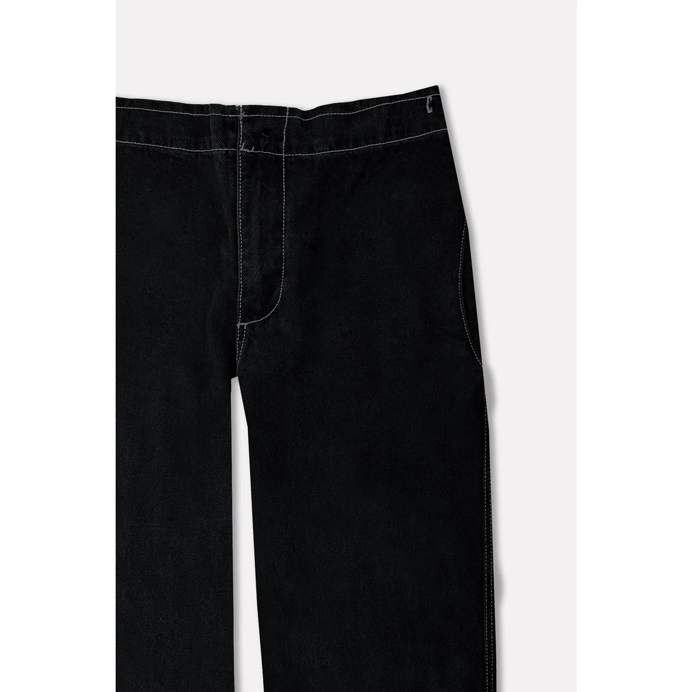 Charcoal Black Wide Leg Jeans