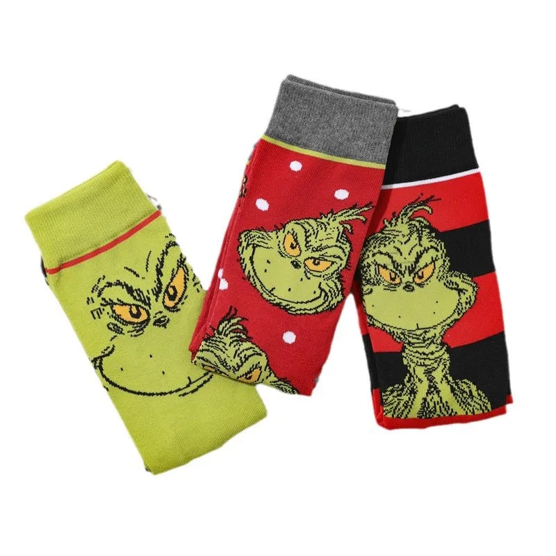 🎅Christmas Sale🎄 Grinch Men's Christmas Fun Socks