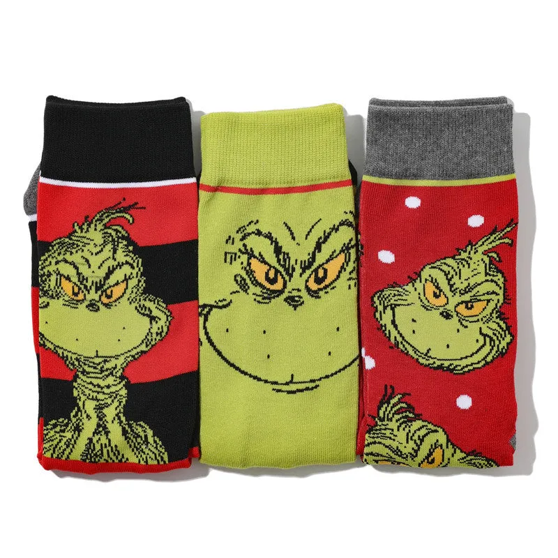 🎅Christmas Sale🎄 Grinch Men's Christmas Fun Socks