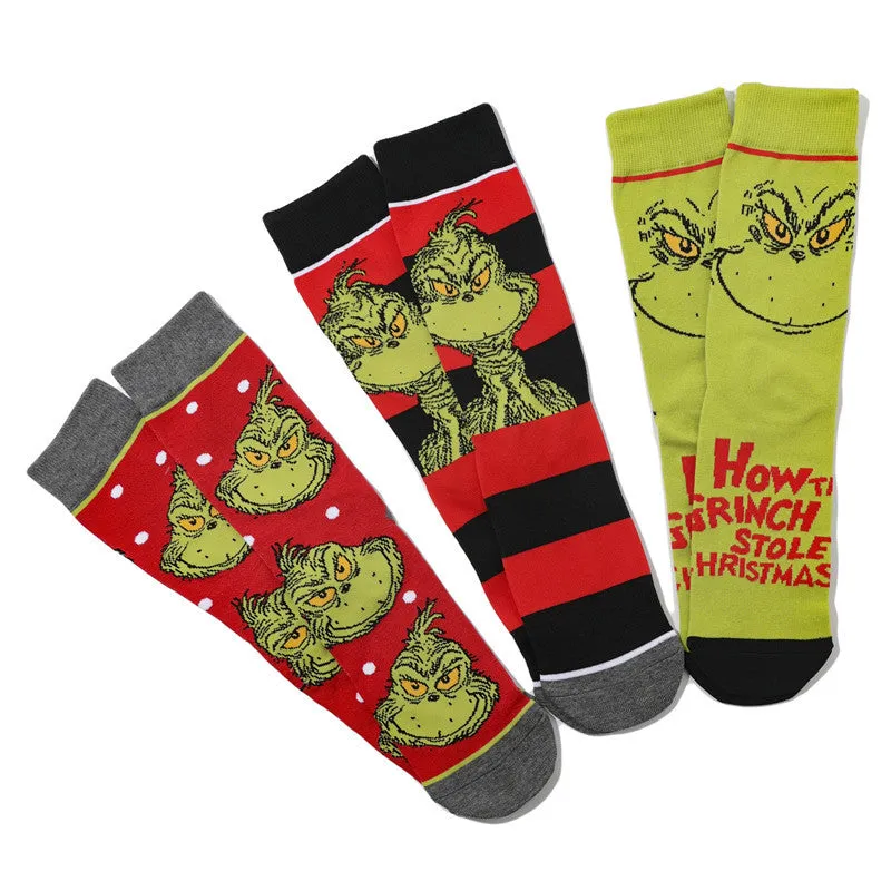 🎅Christmas Sale🎄 Grinch Men's Christmas Fun Socks