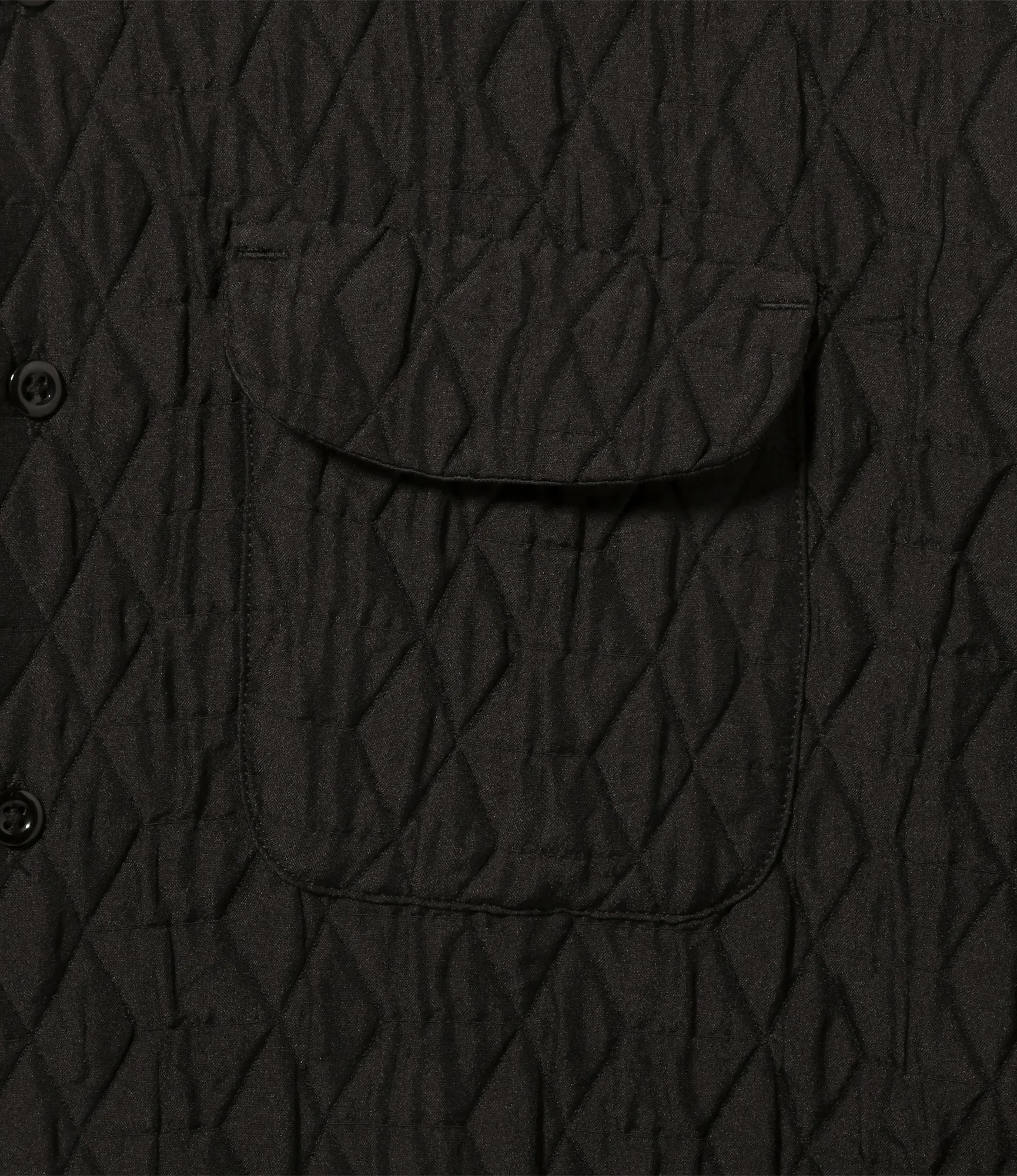 Classic Shirt – Black Geo Quilted Polyester