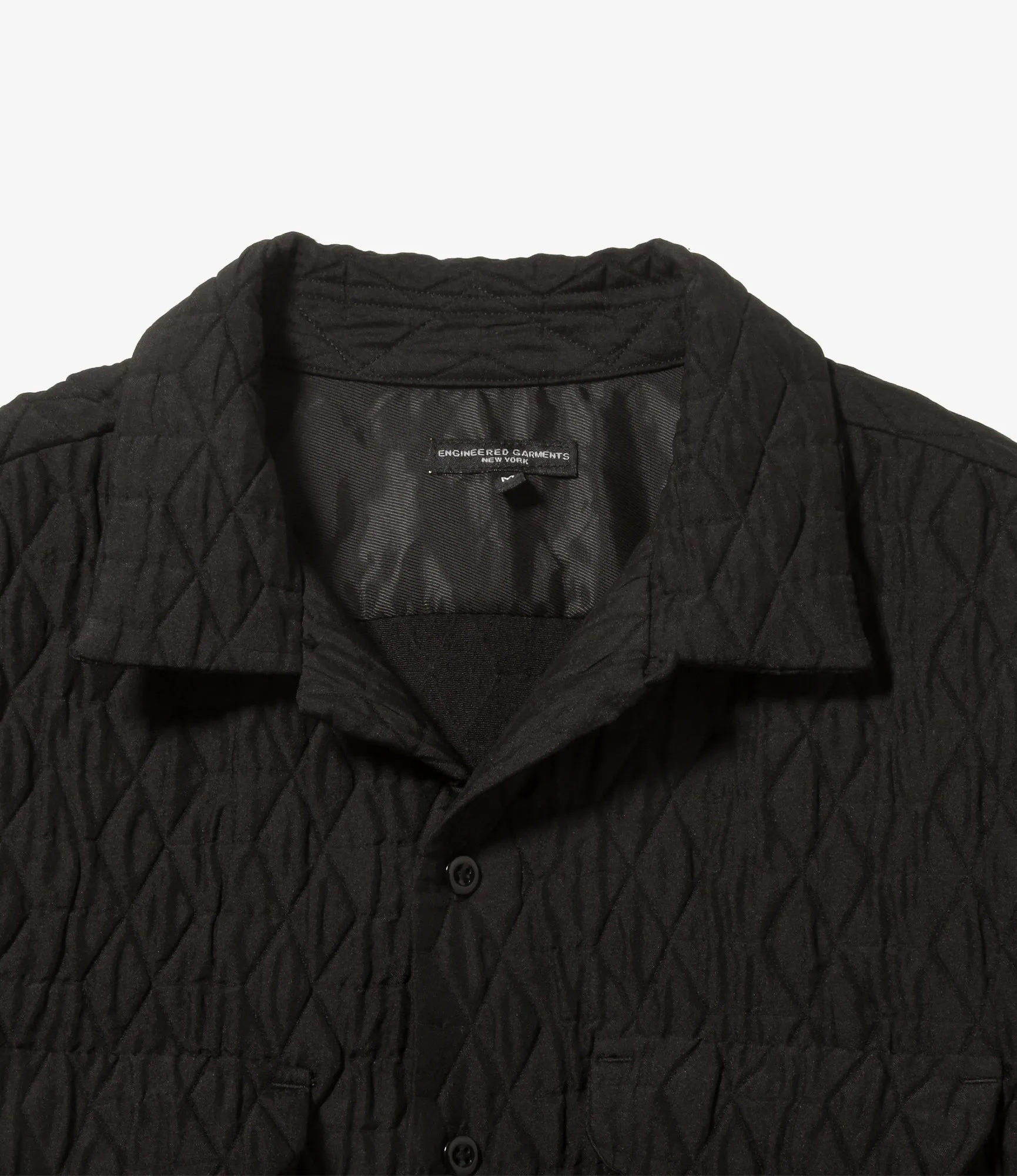 Classic Shirt – Black Geo Quilted Polyester