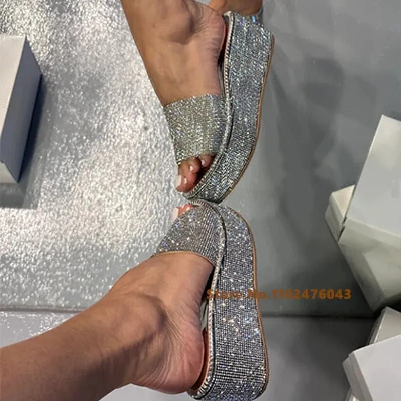 Crystal Platform Slippers