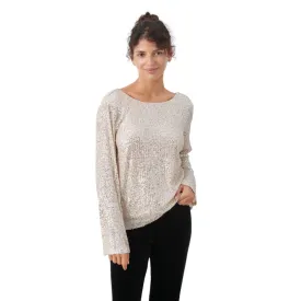 Darleena Blouse in Silver Sequins