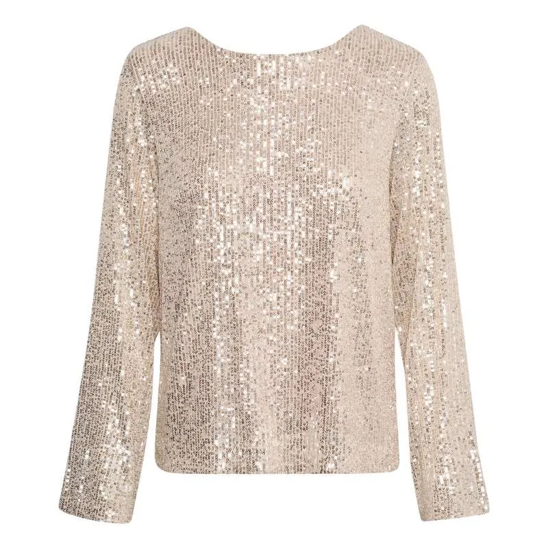 Darleena Blouse in Silver Sequins