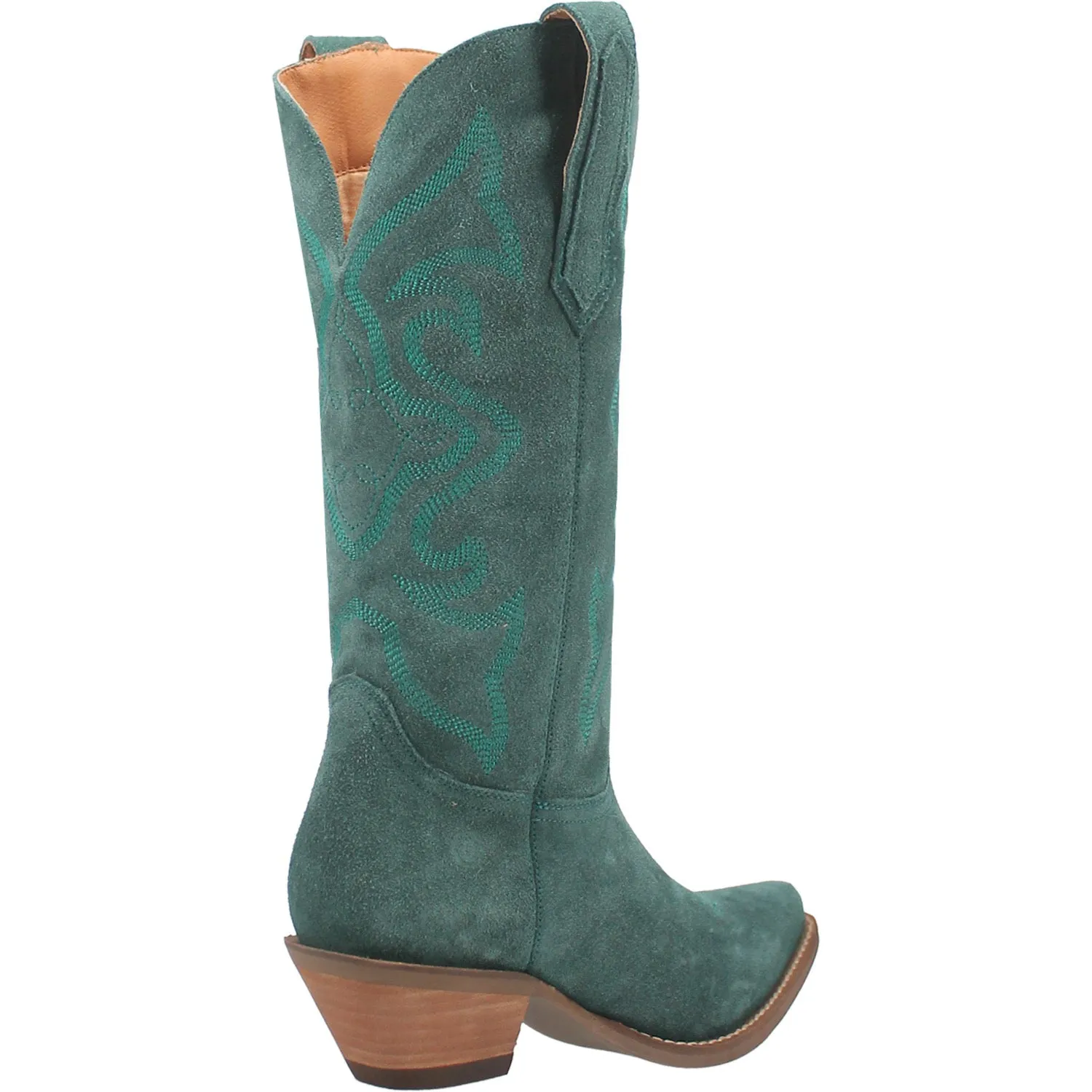 Dingo Womens Out West Cowboy Boots Leather Green