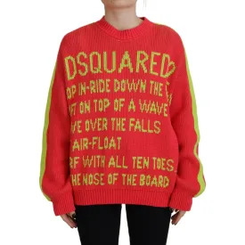 Dsquared² Multicolor Cotton Knitted Crewneck Pullover Sweater