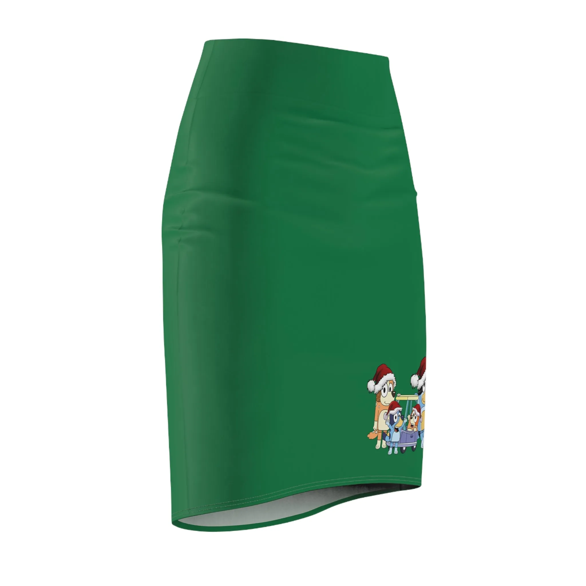 Festive Christmas Women&#039;s Pencil Skirt with Holiday Characters