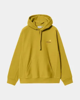 Hooded American Script Sweatshirt | Golden Olive