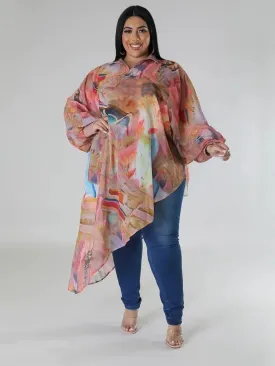 Irregular Chiffon Tops - Trendy Batwing Sleeves in Various Sizes & Colors