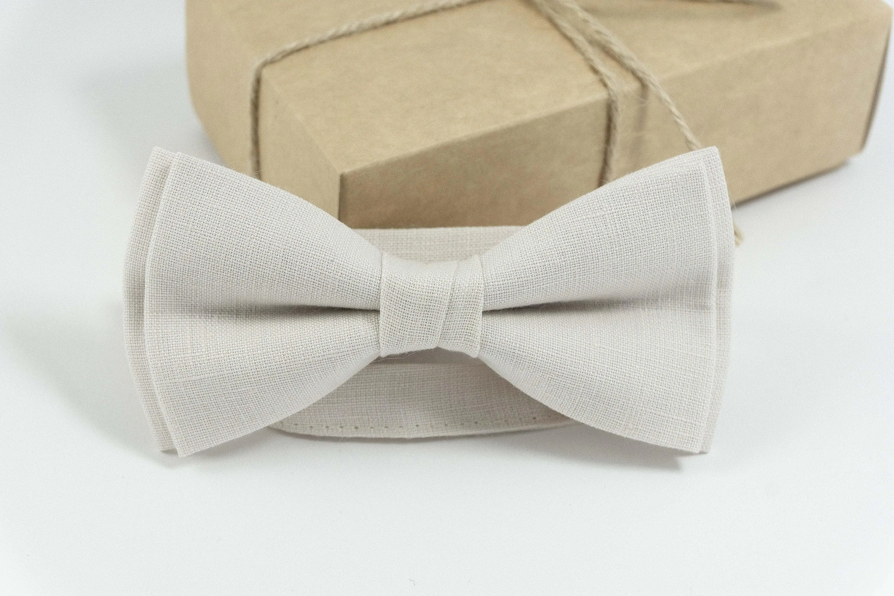 Ivory bow tie for men | Bow tie for boys ring bearer