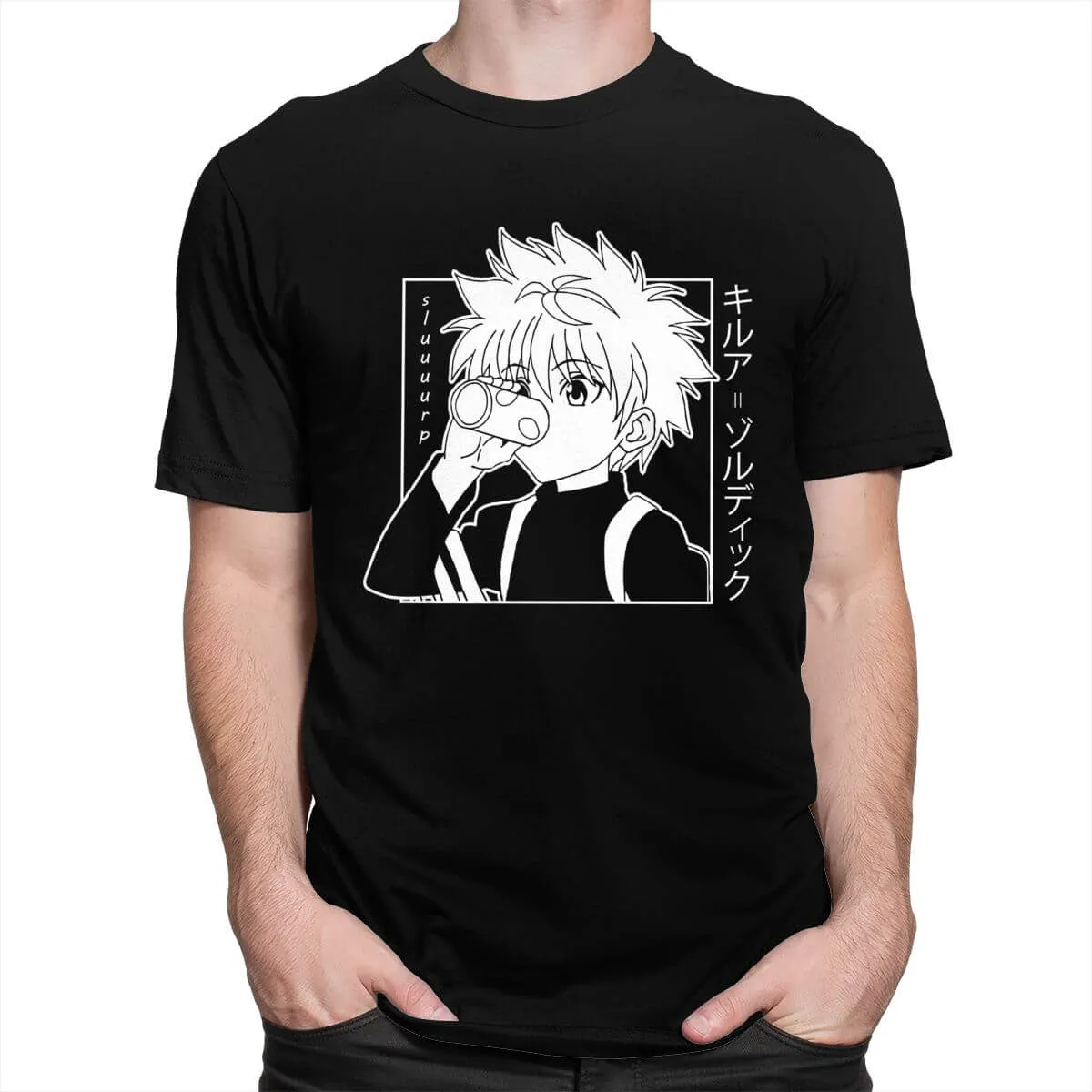 Kawaii Hunter X Tshirt Men Short Sleeve Anime Manga Tee Shirt Clothes