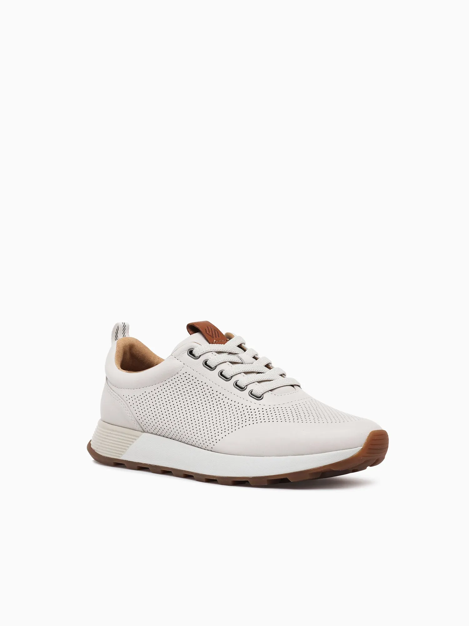 Kinnon Perfed Jogger White Full Grain