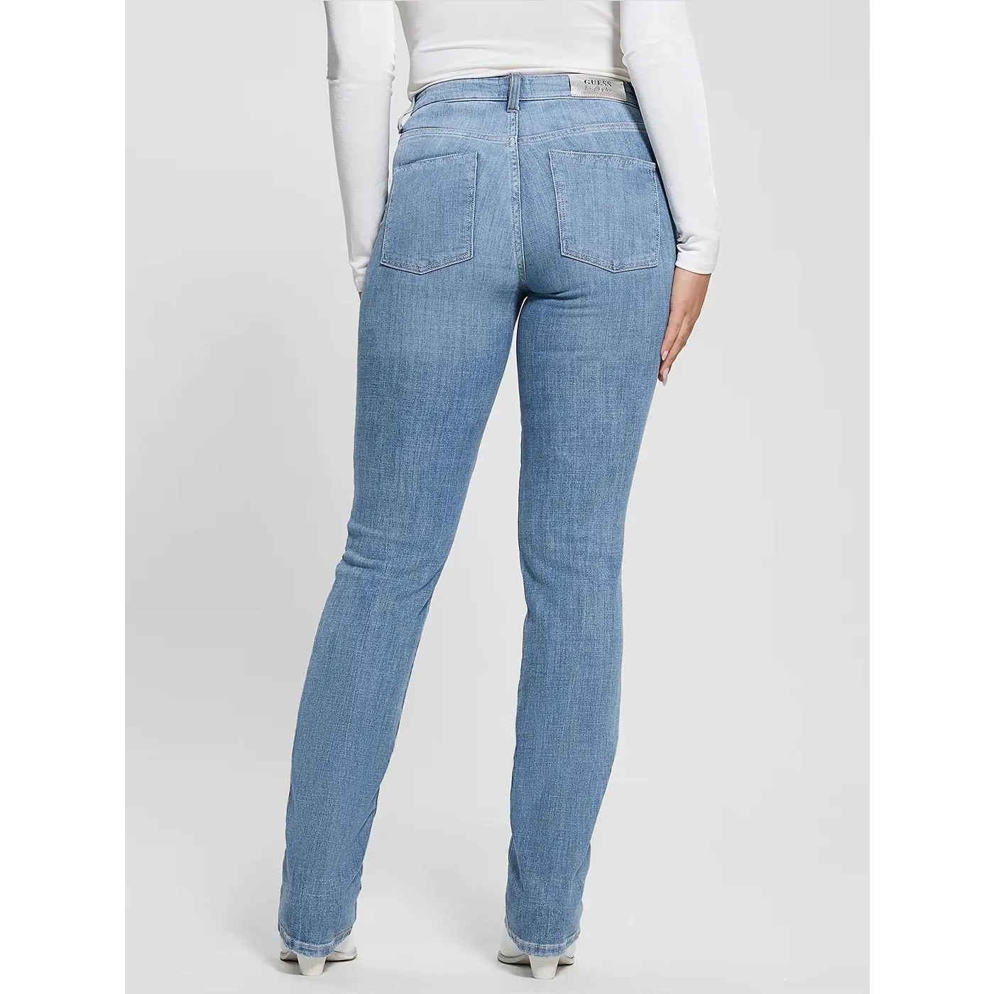 Light Blue Mid Sexy Straight Jeans