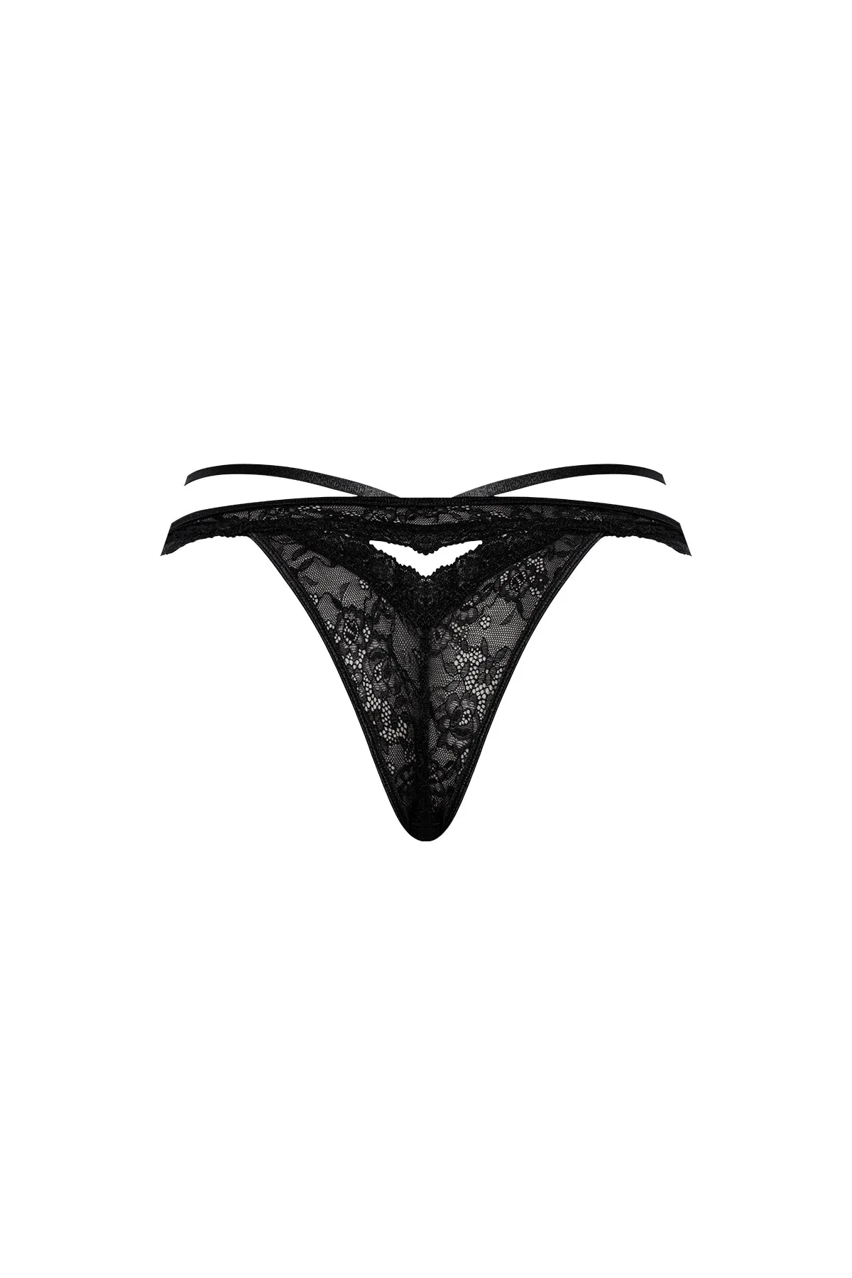 Magic Silk Ooh La Lace Peek-a-Boo Cheeky Panty Black