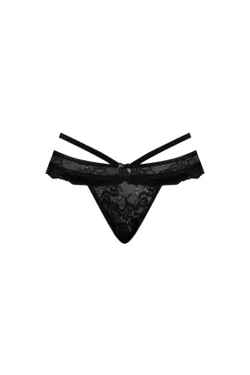 Magic Silk Ooh La Lace Peek-a-Boo Cheeky Panty Black