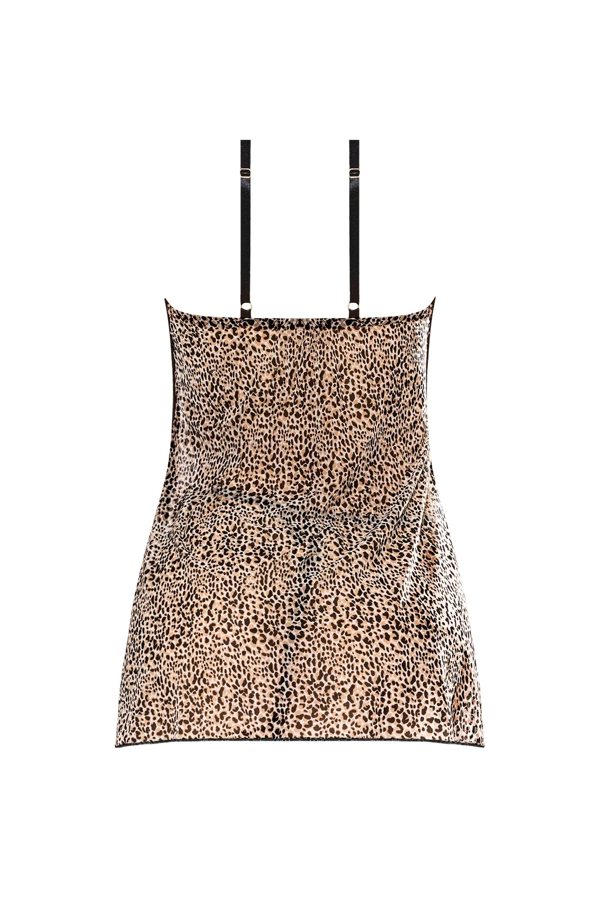 Magic Silk Purrrfect Chemise & Thong Set Leopard