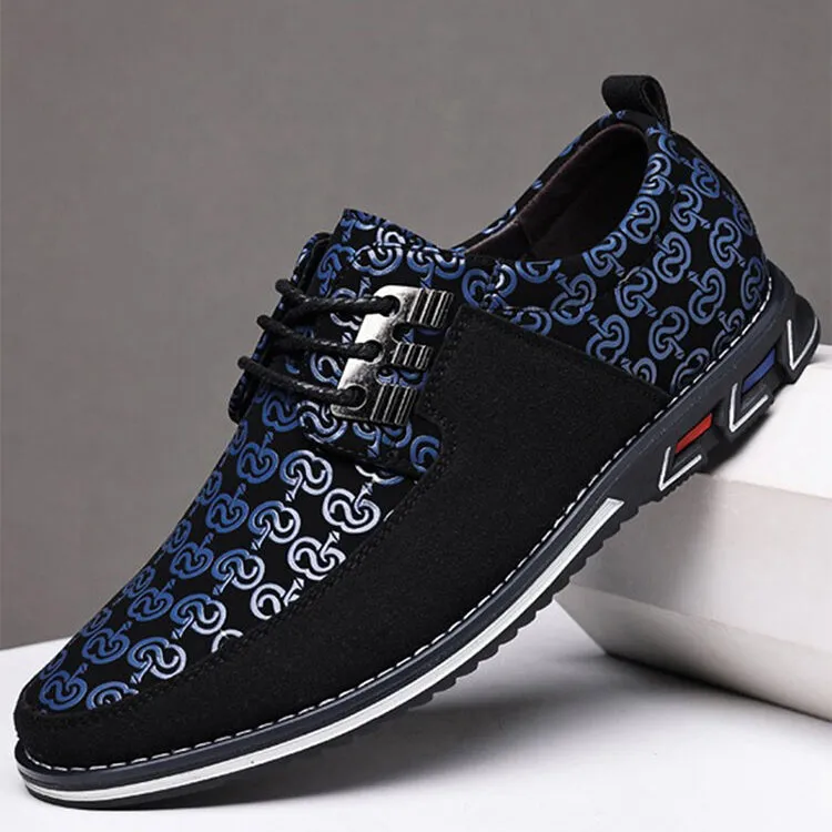 Men Microfiber Leather Splicing Non-Slip Metal Buckle Soft Casual Shoes EU 49/EU 50